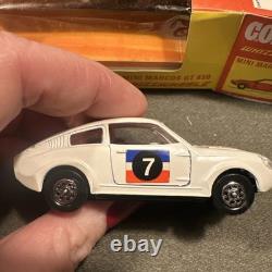 Corgi Toys #305 Mini Marcos In White Whizzwheels Complete With Its Box Vintage