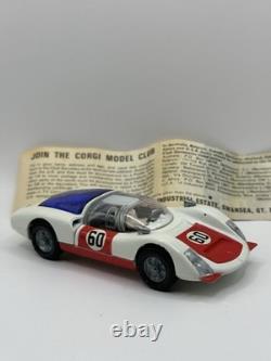 Corgi Toys 330 Porsche Carrera 6 Diecast Car with Box & Insert Vintage 1967