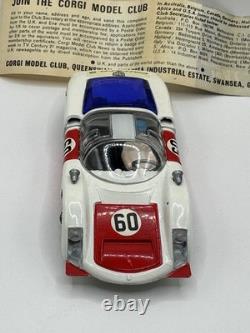 Corgi Toys 330 Porsche Carrera 6 Diecast Car with Box & Insert Vintage 1967