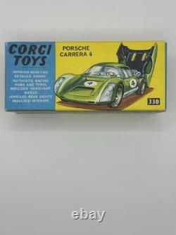 Corgi Toys 330 Porsche Carrera 6 Diecast Car with Box & Insert Vintage 1967