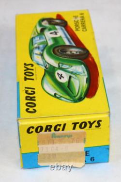 Corgi Toys 330 Porsche Carrera 6 London Great Britain Very Fine Vintage Toy Car
