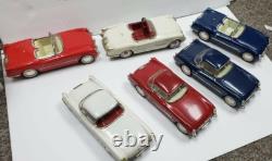 Corvette Friction Tin Toy Car Lot of 6 Vintage 1950's C1 Style Collection 1/18