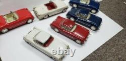Corvette Friction Tin Toy Car Lot of 6 Vintage 1950's C1 Style Collection 1/18