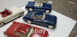 Corvette Friction Tin Toy Car Lot of 6 Vintage 1950's C1 Style Collection 1/18