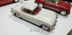 Corvette Friction Tin Toy Car Lot of 6 Vintage 1950's C1 Style Collection 1/18