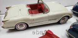 Corvette Friction Tin Toy Car Lot of 6 Vintage 1950's C1 Style Collection 1/18
