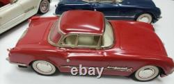 Corvette Friction Tin Toy Car Lot of 6 Vintage 1950's C1 Style Collection 1/18