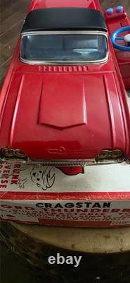 Cragstan Ford Thunderbird Convertible Vintage Tinplate Battery Operated See desc