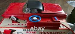 Cragstan Ford Thunderbird Convertible Vintage Tinplate Battery Operated See desc