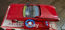 Cragstan Ford Thunderbird Convertible Vintage Tinplate Battery Operated See desc