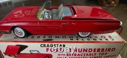 Cragstan Ford Thunderbird Convertible Vintage Tinplate Battery Operated See desc
