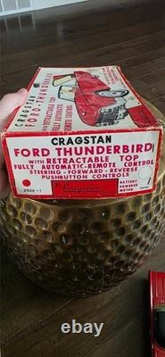 Cragstan Ford Thunderbird Convertible Vintage Tinplate Battery Operated See desc