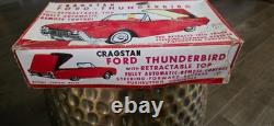 Cragstan Ford Thunderbird Convertible Vintage Tinplate Battery Operated See desc