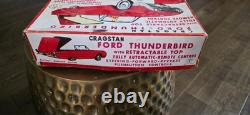 Cragstan Ford Thunderbird Convertible Vintage Tinplate Battery Operated See desc