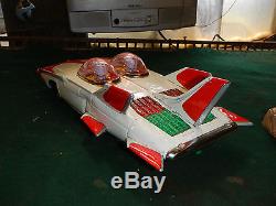 Cragstan space patrol car VERY RARE 1960s Japan Tin Mystery Action TOY Vintage