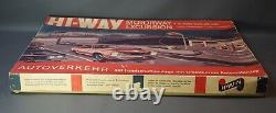 DDR German Hi-Way HWN-Wimmer Motorway Excursion Wind Up Car Tin Toy Track withBox