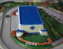 DDR German Hi-Way HWN-Wimmer Motorway Excursion Wind Up Car Tin Toy Track withBox