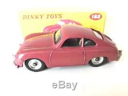 DINKY TOYS PORSCHE 356A No. 182 VERY GOOD WithBOX VINTAGE 1958-1966 RARE CAR