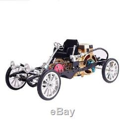 DIY Vintage Full Metal Assembly Car Kit Motor Single Cylinder Engine Toy Gift