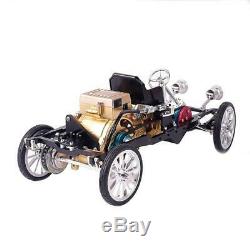 DIY Vintage Full Metal Assembly Car Kit Motor Single Cylinder Engine Toy Gift