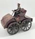 DP Clark Antique Tin Toy Hillclimber Car c. 1903 With Cast Iron Driver Original