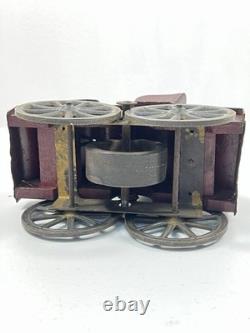 DP Clark Antique Tin Toy Hillclimber Car c. 1903 With Cast Iron Driver Original
