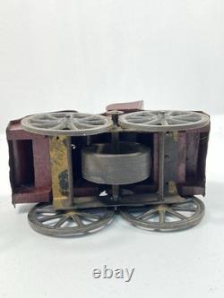 DP Clark Antique Tin Toy Hillclimber Car c. 1903 With Cast Iron Driver Original