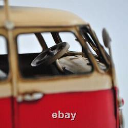 Detailed Handcrafted Red Color Decorative Mini Bus with Surfboard Hot Cast DEAL