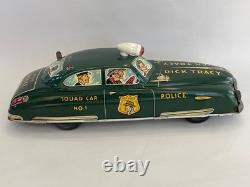 Dick Tracy Squad Car No 1 Tin Litho Wind-Up 11 Long 1940's Vintage Marx