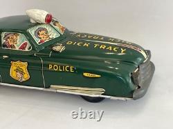 Dick Tracy Squad Car No 1 Tin Litho Wind-Up 11 Long 1940's Vintage Marx