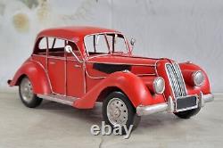 Diecast Model Toy Car Vintage Design Hand Made (Red and Black trim), Decor