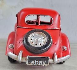 Diecast Model Toy Car Vintage Design Hand Made (Red and Black trim) GIFT Decor