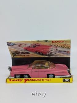 Dinky Toys 100 Lady Penelope's FAB 1 Original Vintage 1960's With Display Stand