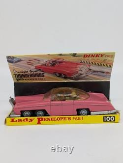 Dinky Toys 100 Lady Penelope's FAB 1 Original Vintage 1960's With Display Stand