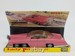 Dinky Toys 100 Lady Penelope's FAB 1 Original Vintage 1960's With Display Stand