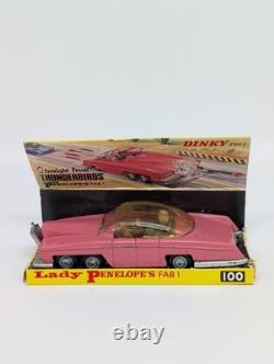 Dinky Toys 100 Lady Penelope's FAB 1 Original Vintage 1960's With Display Stand