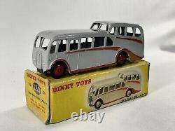 Dinky Toys Observation Coach Bus #280 Gray Red Hubs Excellent Vintage