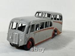 Dinky Toys Observation Coach Bus #280 Gray Red Hubs Excellent Vintage