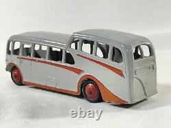 Dinky Toys Observation Coach Bus #280 Gray Red Hubs Excellent Vintage