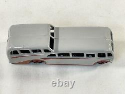 Dinky Toys Observation Coach Bus #280 Gray Red Hubs Excellent Vintage