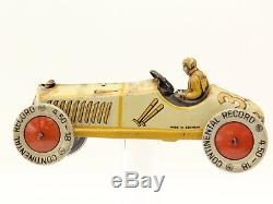 Distler 1930's tin toy Race car nr. 32 JDN Tin Penny Toy 12 cm 5 Racer Germany