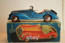 Distler 1950's Mercedes 300 Convertible Windup Tin Car, Original