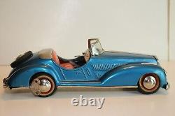 Distler 1950's Mercedes 300 Convertible Windup Tin Car, Original