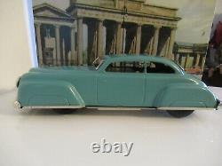 Distler 7000 Tinplate Electro Car Turquoise Made In West Germany (boxed)