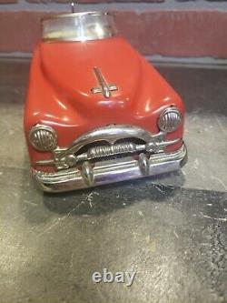 Distler Convertible Red Tin Wind Up Clockwork Toy Car Germany