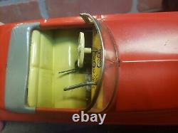 Distler Convertible Red Tin Wind Up Clockwork Toy Car Germany