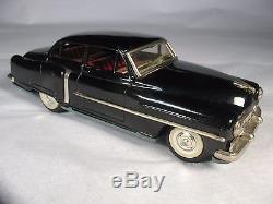 EARLY 1950s JAPAN VINTAGE CADILLAC BLACK TIN LITHO FRICTION TOY CAR