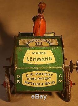 Early 1900s Lehmann Tin Gravity Driven'Lo Lo' Runabout Auto Car German Toy