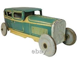 Early 20th C German Litho'd Enml Tin Wnd-up Studebaker Roadster Penny Toy Car