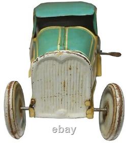 Early 20th C German Litho'd Enml Tin Wnd-up Studebaker Roadster Penny Toy Car